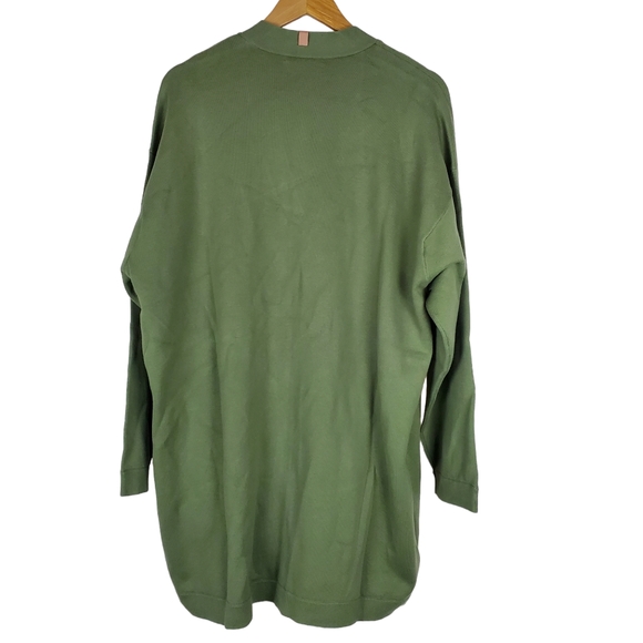 NEW Lunya Cozy Cotton Silk Button Front Cardigan L/XL Humble Green Oversized - Picture 4 of 15